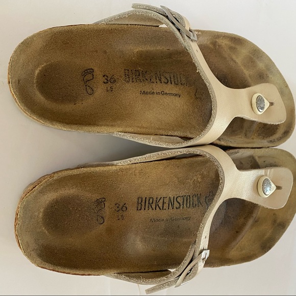 Birkenstock Gizeh Beige Thong Sandals 36 / 5 - Picture 6 of 8